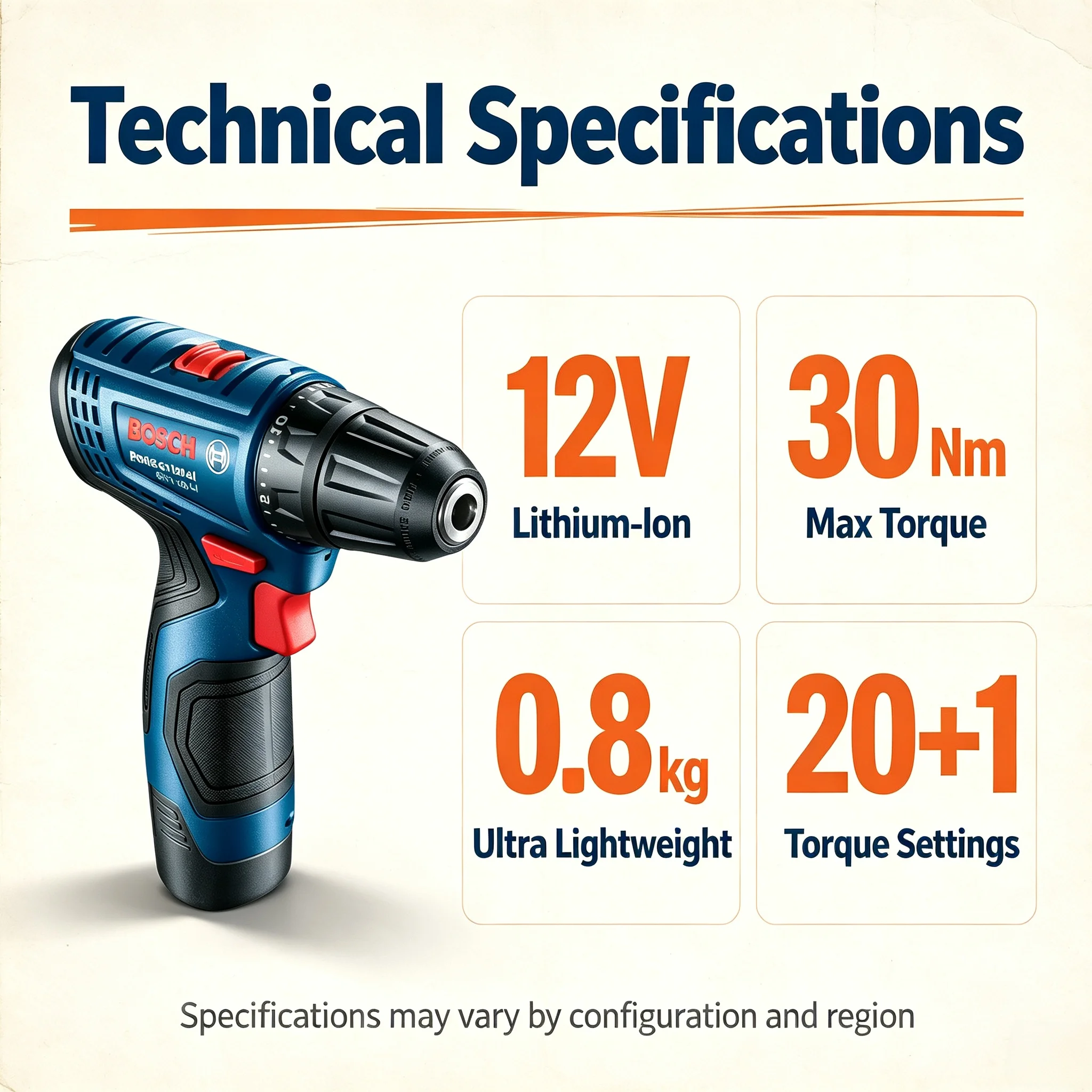 Power Tools Hand Tools - Bosch Professional GSR120-LI 12V Draadloze Elektrische
