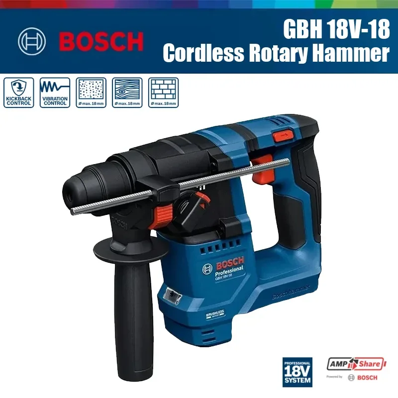 Power Tools Workshop - Bosch GBH 18V-18 Accu-klopboorhamer 1.5J SDS