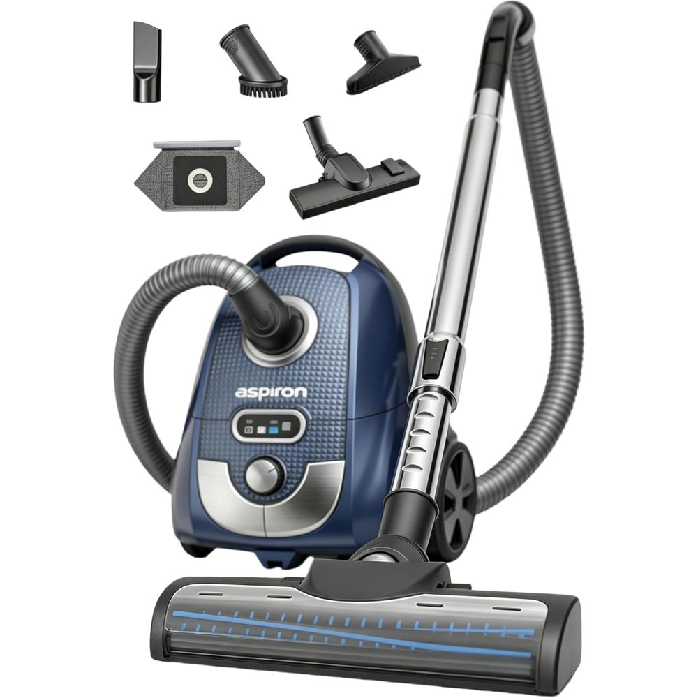 Bag Power Tools - Stofzuiger met stofzak, 1600W/40Kpa, 4QT stofzak,