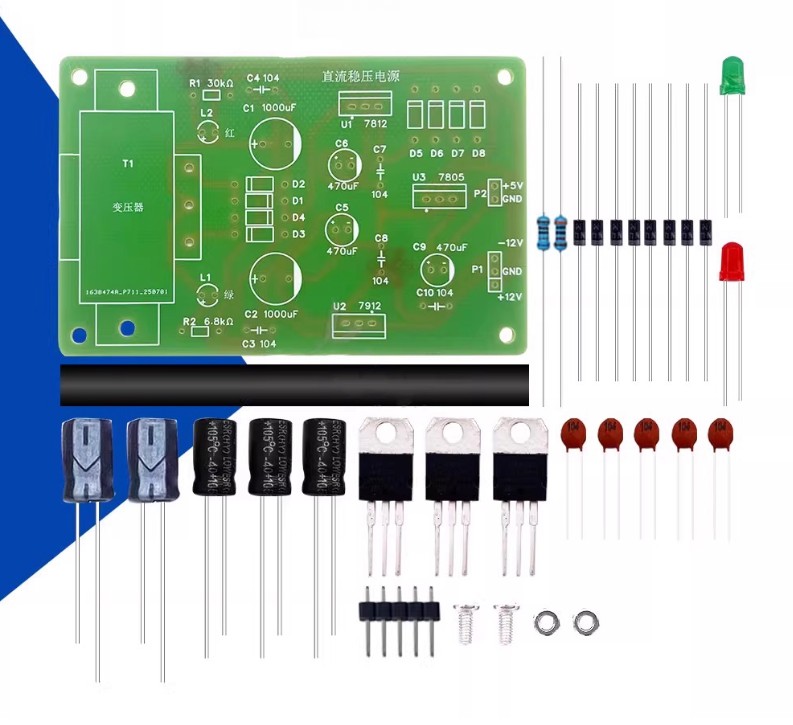 Power Tools Skills - DC-geregelde voeding Elektronische kit Vaardigheden Drie-terminal
