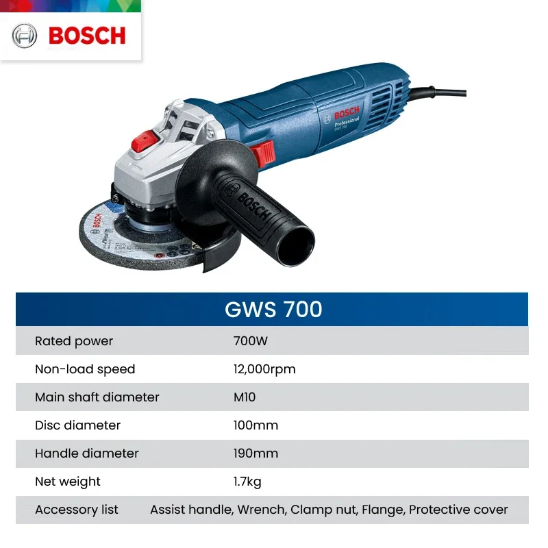 Bosch GWS 700 Slijptol Bedraad - Power Tools Equipment recensie en prijs